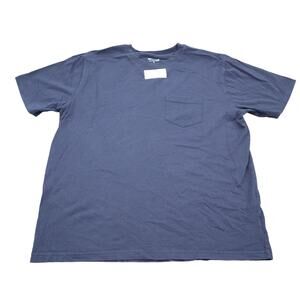 DieHard Shirt Mens XL Blue Short Sleeve Round Neck Cotton Knit Pocket Tee